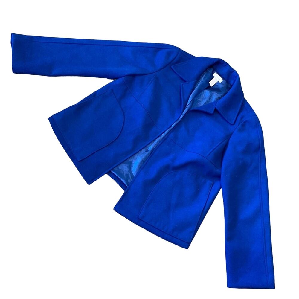 CHICO'S Blue Medium Weight Fully Lined Jacket Medium 8/10